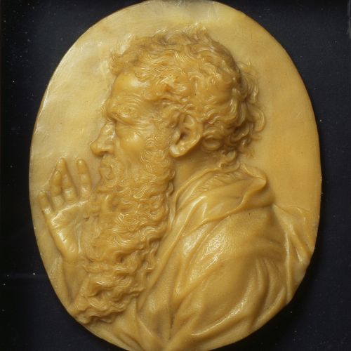 Die Komposition geht ebenso wie ihr Pendant, ein "Apostel Petrus", auf einen Entwurf von Jean Warin zurück. Hiernach schufen im 19. Jahrhundert zumeist unbekannte Künstler Repliken unterschiedlichster Größen und Materialien